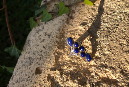 Boutique ésotérique - Lithothérapie Bague argent et Lapis Lazuli - SOEURS