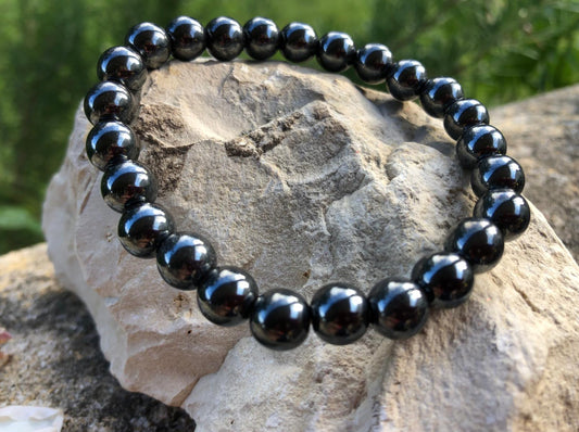 Boutique ésotérique en ligne - Bracelet en pierre Hématite 08mm - SOEURS