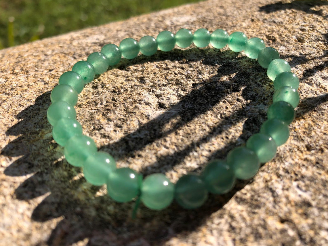 Boutique lithothérapie - Bracelet en pierre Aventurine verte 06mm - SOEURS