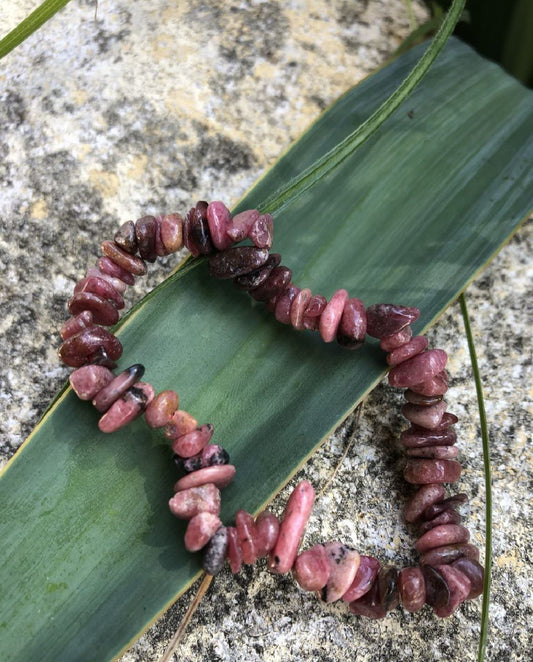 Boutique ésotérique - Lithothérapie Bracelet en Pierre Rhodonite - SOEURS