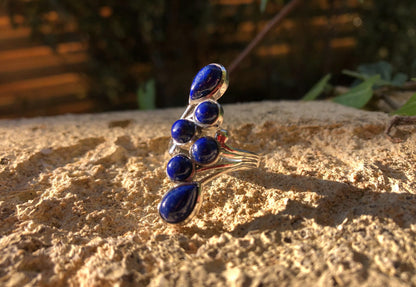 Boutique ésotérique - Lithothérapie Bague argent et pierre Lapis Lazuli - SOEURS