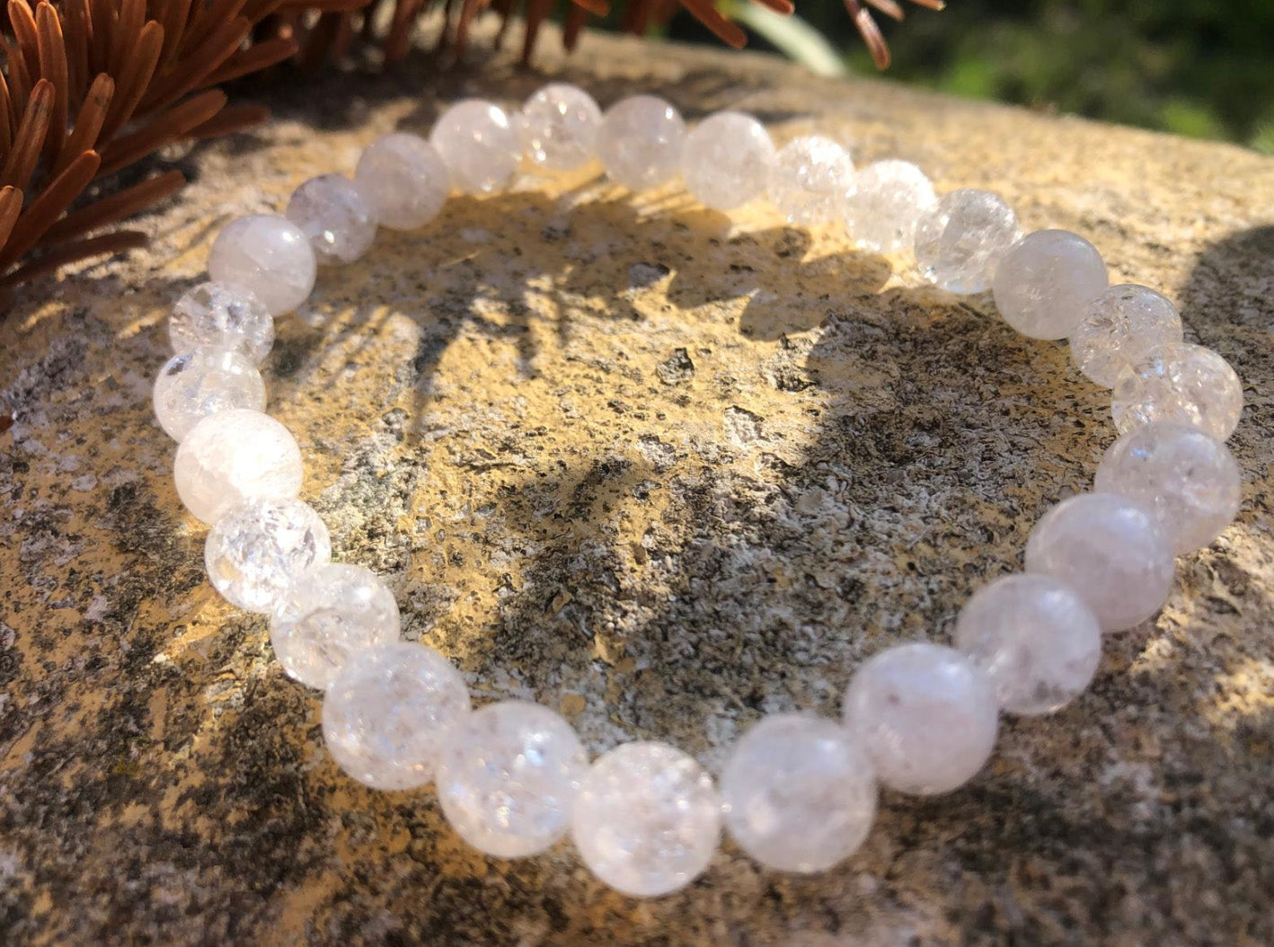 Boutique de lithothérapie - Bracelet en Howlite blanche T2