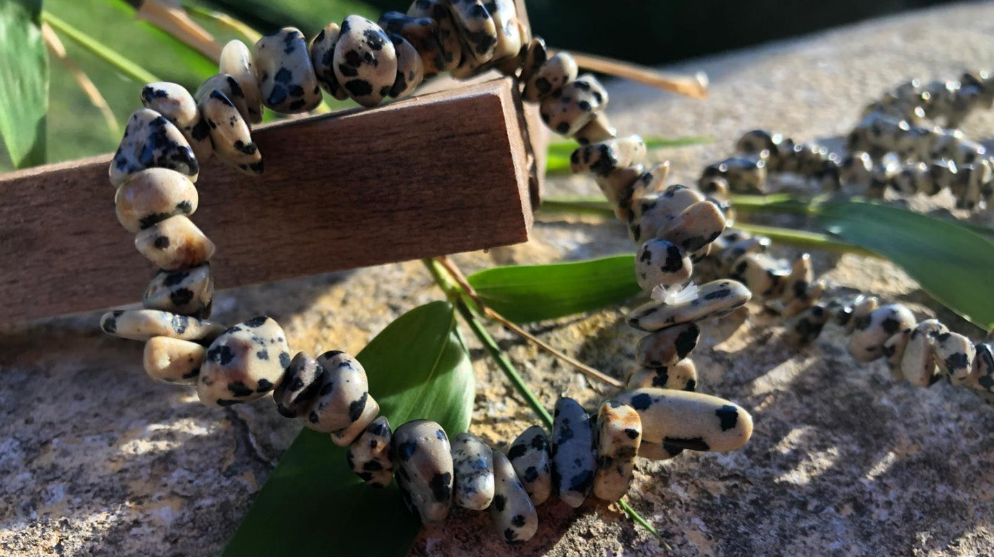 Boutique ésotérique en ligne - Bracelet Jaspe Dalmatien Baroque - SOEURS