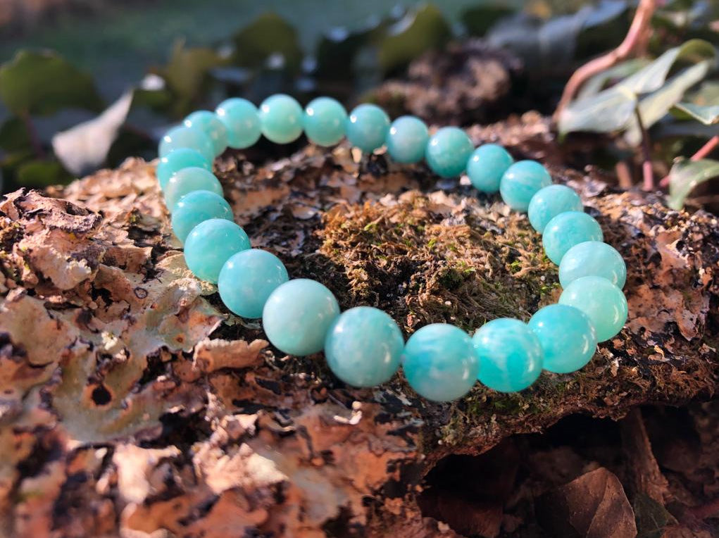 Boutique ésotérique - Lithothérapie Bracelet boules en Amazonite - SOEURS