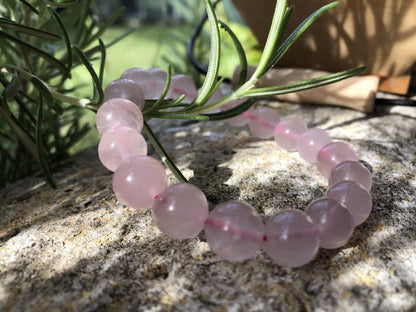 Boutique ésotérique - Lithothérapie Bracelet en Pierre Quartz Rose - SOEURS