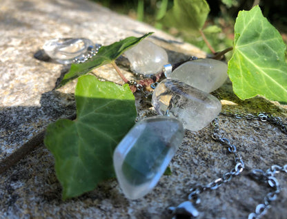 Boutique Lithothérapie en ligne - Pendentif en pierre Cristal de Roche (s) - SOEURS