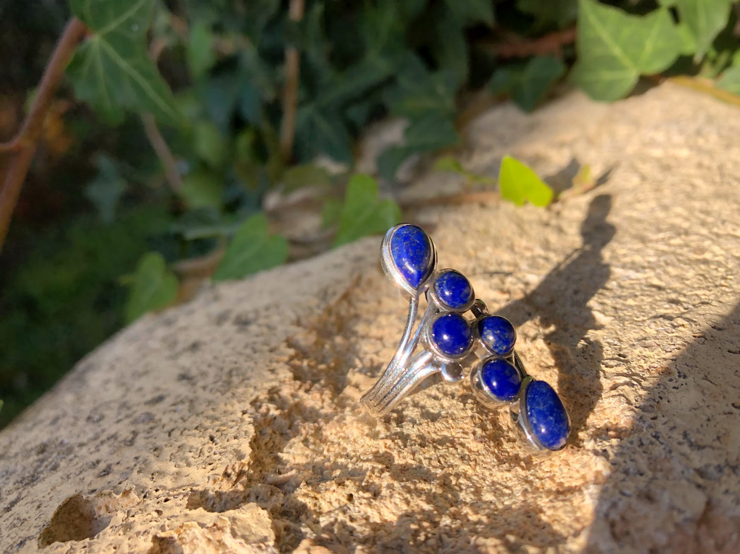 Boutique ésotérique - Lithothérapie Bague argent pierre Lapis Lazuli - SOEURS