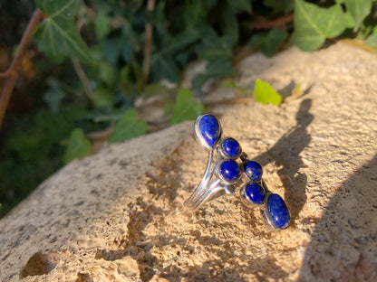 Boutique ésotérique - Lithothérapie Bague argent pierre Lapis Lazuli - SOEURS