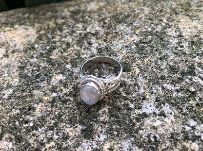 Boutique ésotérique - Bague en Pierre de Lune et en Argent - SOEURS