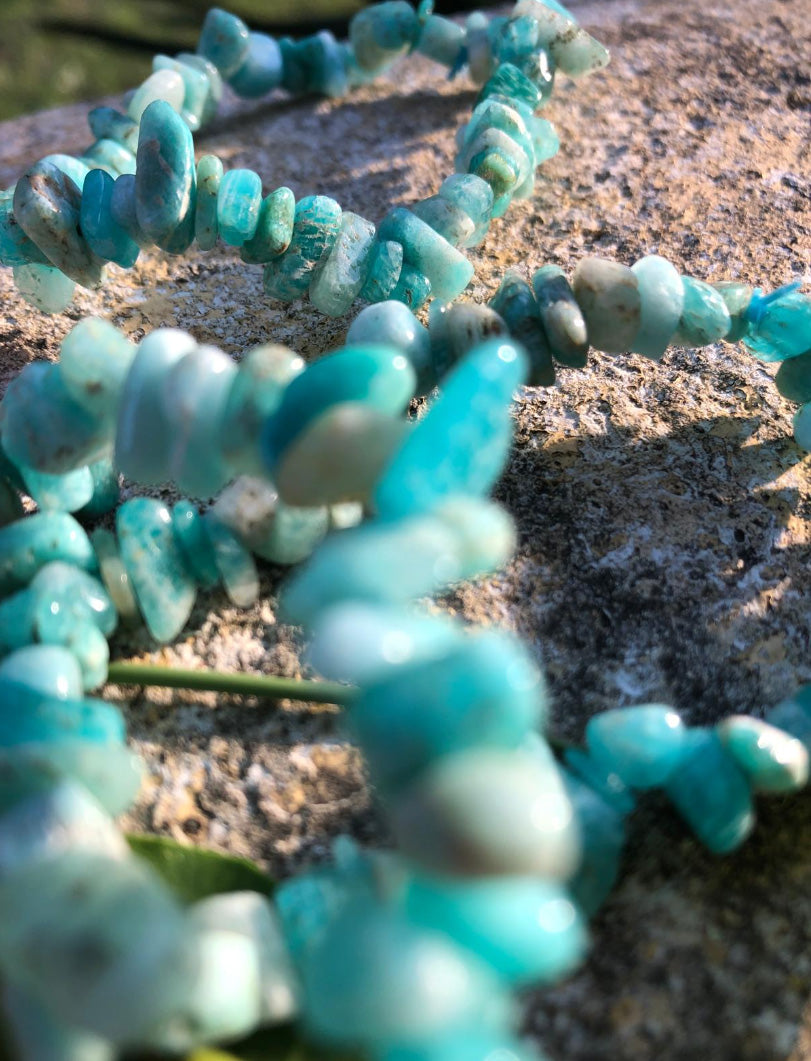 Boutique lithothérapie en ligne - Bracelet en pierre Amazonite Baroque - SOEURS