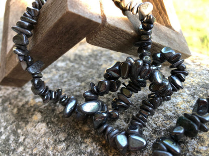 Boutique ésotérique en ligne - Bracelet en pierre Baroque Hématite - SOEURS