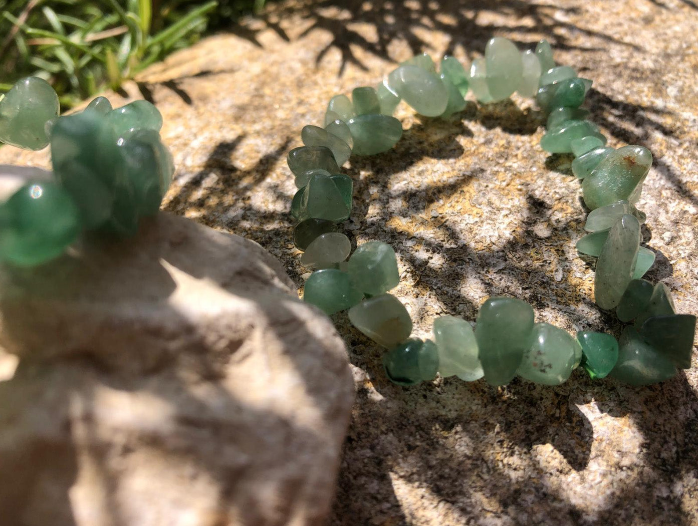 Boutique de lithothérapie - Bracelet baroque en pierre Aventurine Verte- SOEURS