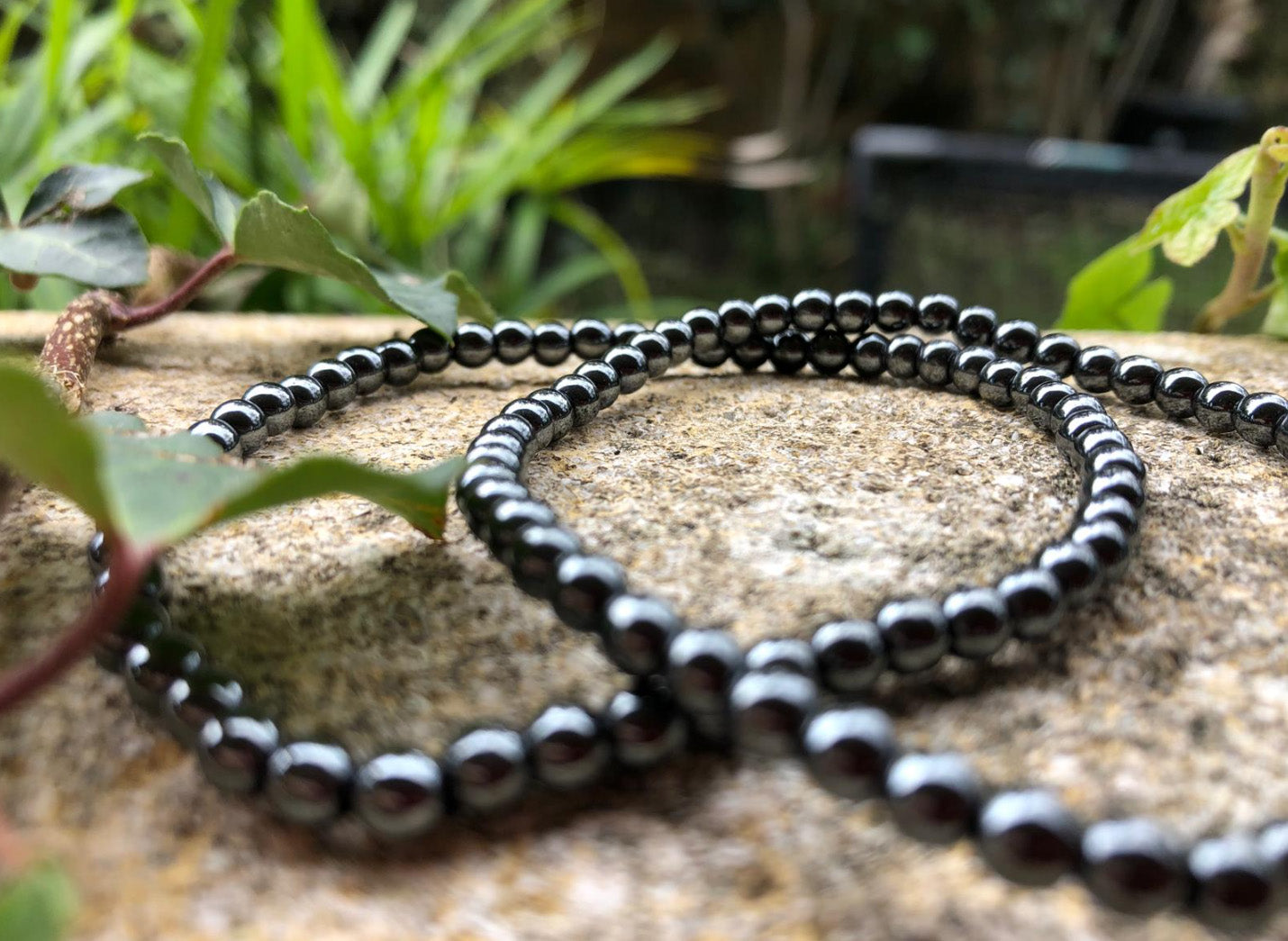 Boutique ésotérique - 2 bracelets en pierre Hématite (pelers 04mm)