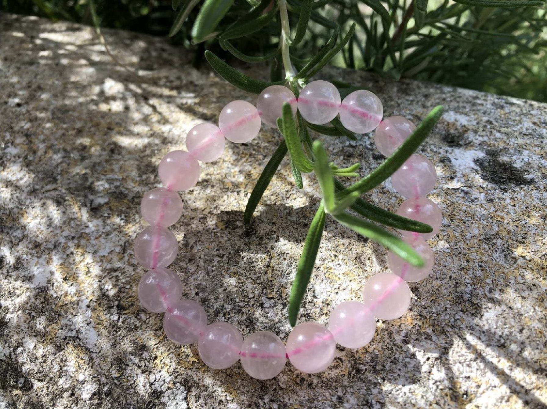 Boutique ésotérique - Bracelet en Pierre Quartz Rose - SOEURS