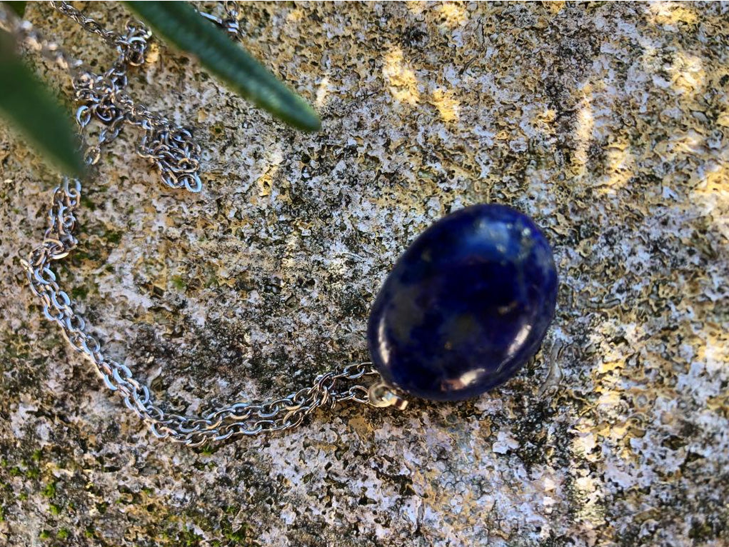 Lapis Lazuli Tumbled Stone Pendant