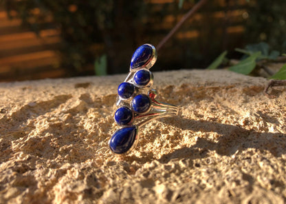 Boutique ésotérique -Bague Argent Lithothérapie Lapis Lazuli - SOEURS