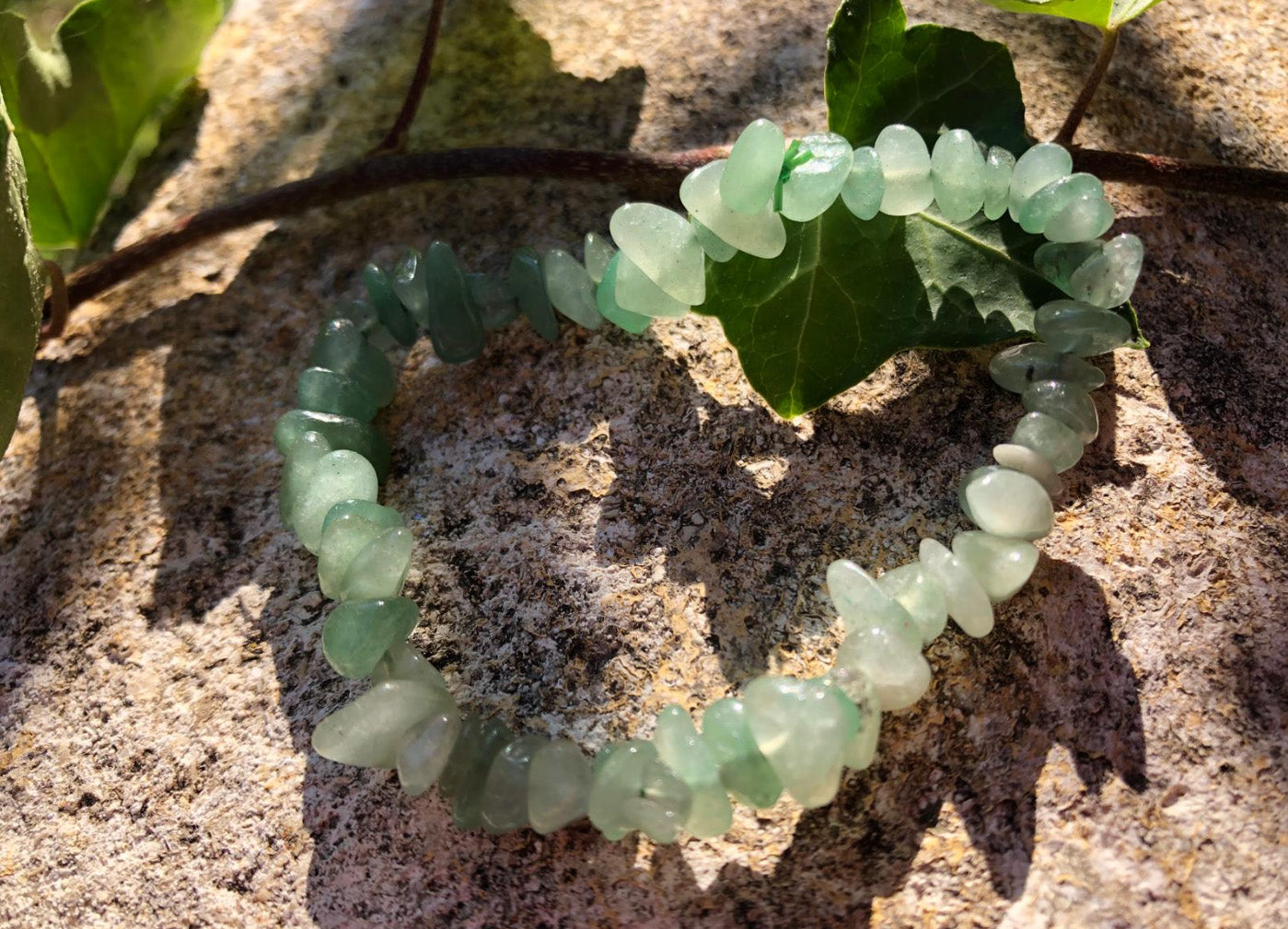 Boutique ésotérique - Bracelet baroque en pierre Aventurine Verte- SOEURS