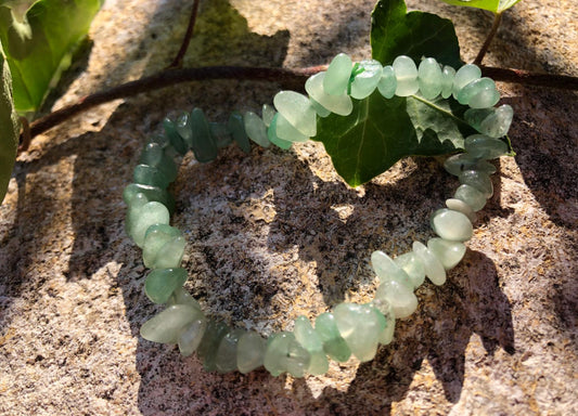 Boutique ésotérique - Bracelet baroque en pierre Aventurine Verte- SOEURS