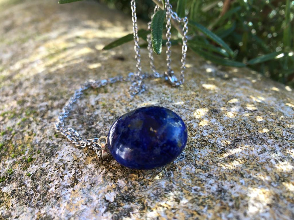 Boutique ésotérique - Lithothérapie Pendentif en pierre lapis lazuli boule - SOEURS
