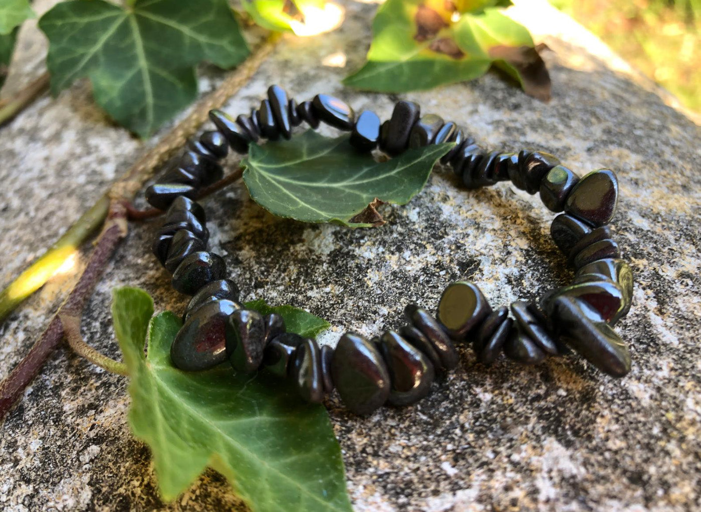 Boutique ésotérique - Bracelet en pierre Hématite Baroque - SOEURS