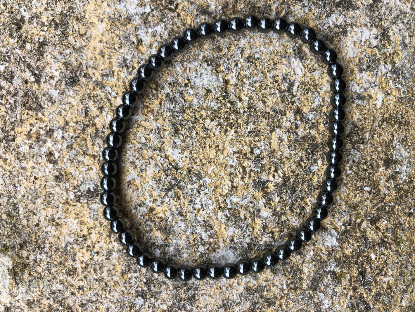 Boutique de Lithothérapie en ligne - Bracelet en pierre Hématite (pelers 04mm)