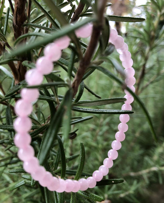 Boutique de lithothérapie en ligne - Bracelet perles 04mm en Quartz Rose