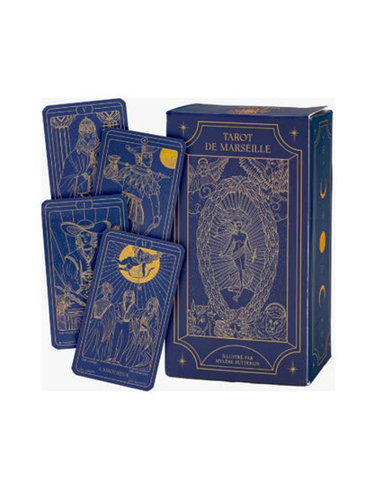 Boutique ésotérique - Tarot de Marseille Bleu et Doré - SOEURS