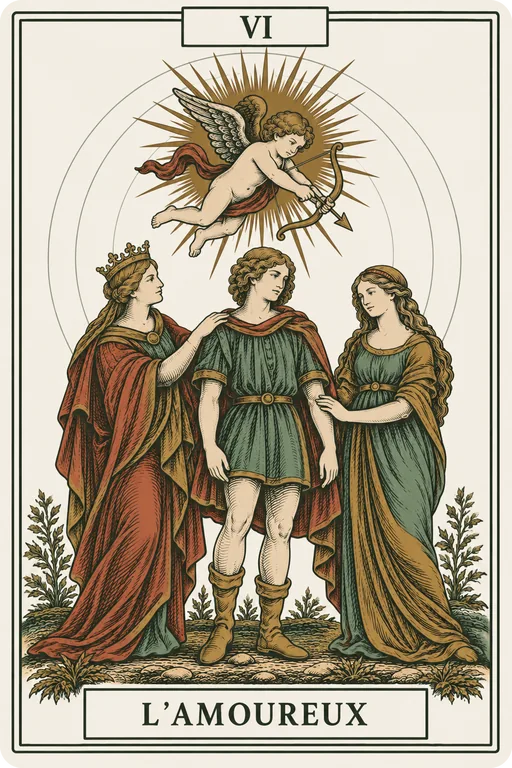 L'Amoureux, carte du tarot Sœurs